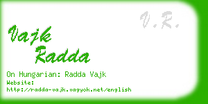 vajk radda business card
